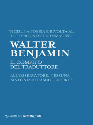cover image of Il compito del traduttore